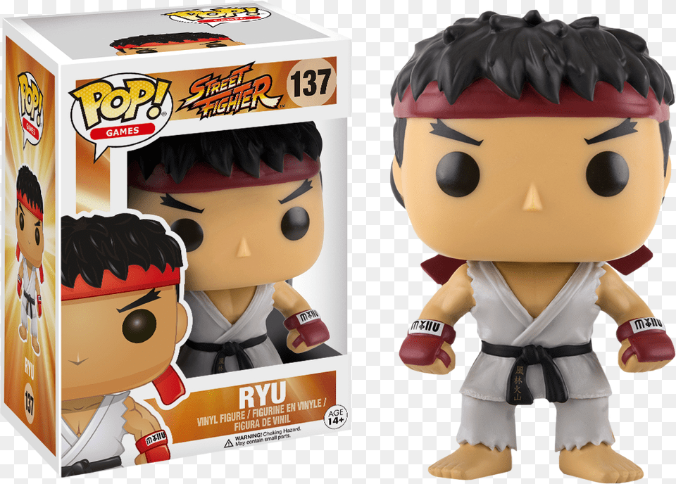 Street Funko Pop Ryu, Baby, Person, Plush, Toy Free Png Download