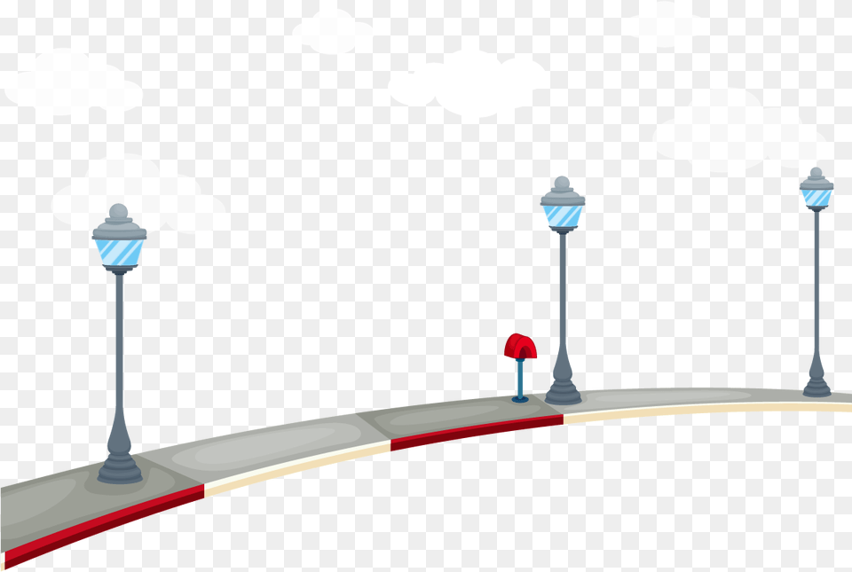 Street Light Clipart Streat Road And Street Lights, Lamp Post Free Png Download