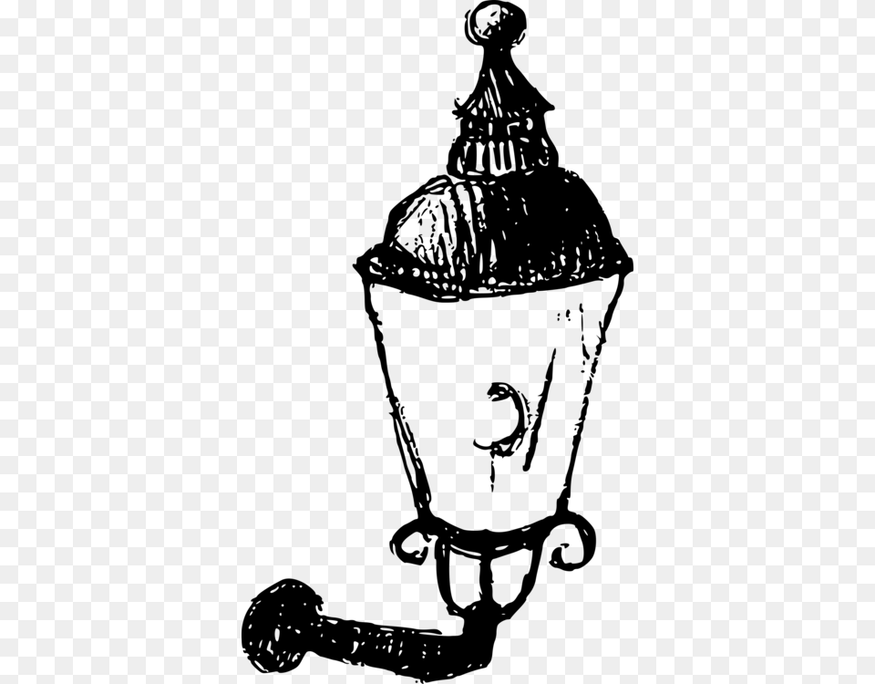 Street Light Oil Lamp Light Fixture Clip Art Vintage Lamp, Gray Free Transparent Png