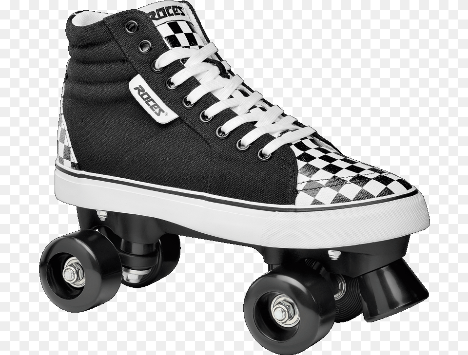 Street Roller Skates Roces Roller Skates Black And White Roller Skates, Clothing, Footwear, Shoe, Sneaker Png