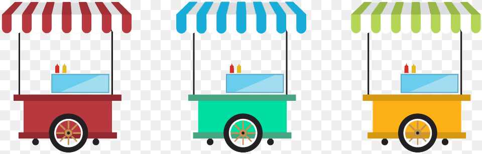 Street Vendor Food Cart Clipart, Canopy, Bulldozer, Machine, Wheel Free Png