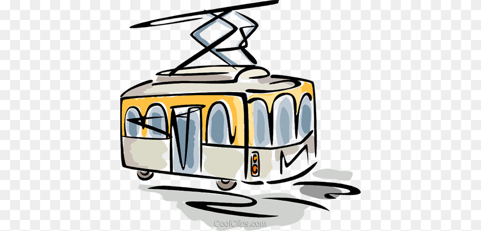 Streetcar Royalty Vector Clip Art Illustration, Cable Car, Transportation, Vehicle, Ammunition Free Transparent Png