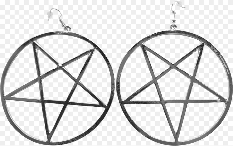 Streetgoth Street Rock Pastel Goth Metal Grunge Earring Red Satanic Symbols, Accessories, Jewelry, Machine, Wheel Png