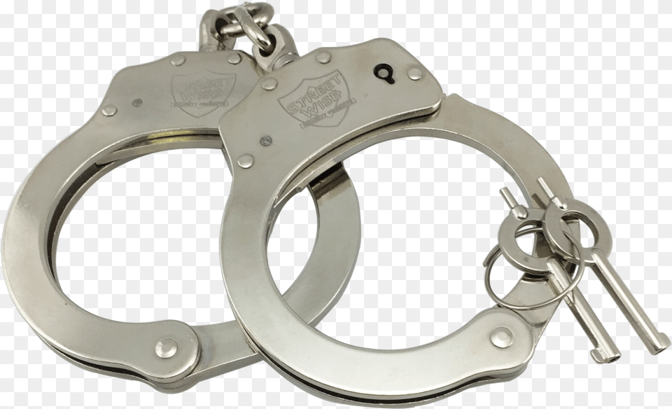 Streetwise Double Lock Solid Steel Handcuffs Nickel Solid Free Png