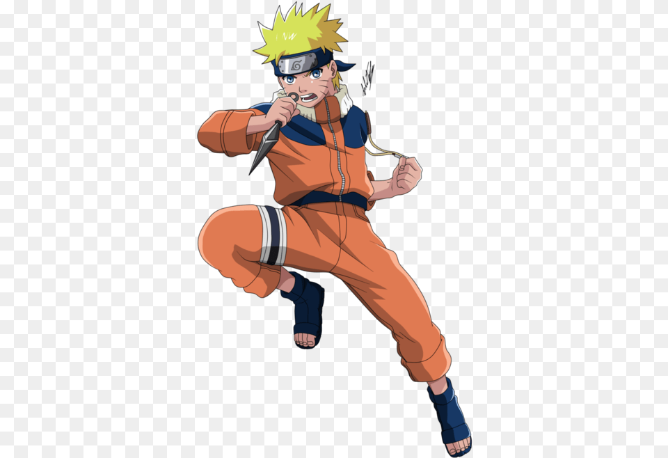 Strength Ed Is At Peak Human Level And His Right Arm Naruto Uzumaki Naruto 1st Cosplay Costumes, Publication, Book, Comics, Person Png Image