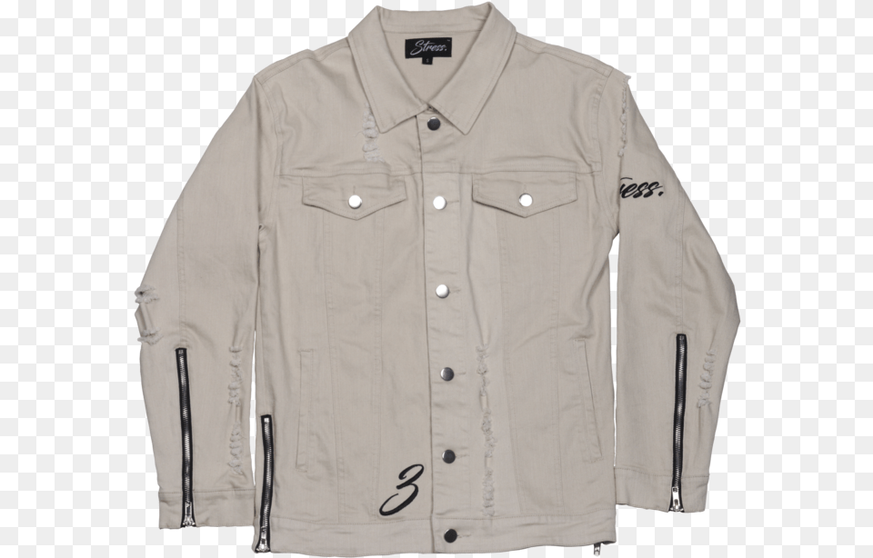 Stress Denim Jack Front, Clothing, Coat, Jacket, Long Sleeve Png Image