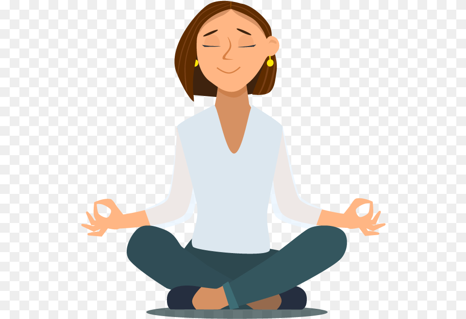 Stress At Work Cartoon, Adult, Woman, Sitting, Person Free Png Download