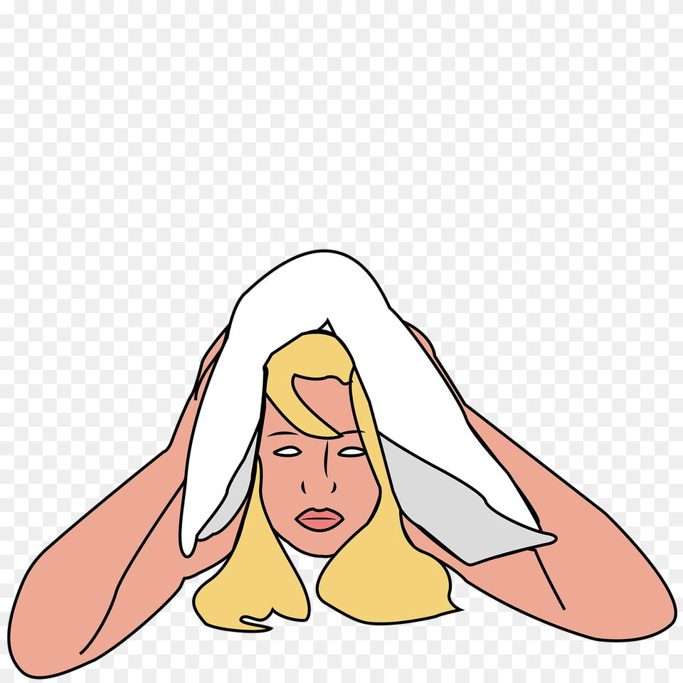 Stressed Woman Clipart, Face, Head, Person, Animal Free Png Download