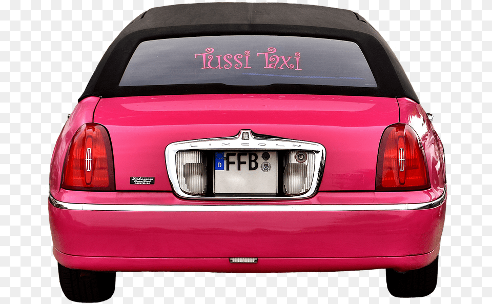 Stretch Limousine Pink Crazy Lincoln Limousine, Bumper, Car, License Plate, Vehicle Png