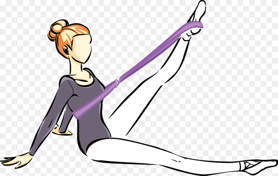Stretches With A Plum Stretch Band Transparent Cartoons Plum Stretch Band Stretches, Dancing, Leisure Activities, Person, Adult Png
