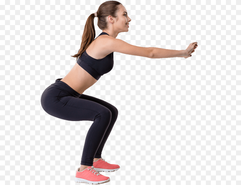 Stretching, Adult, Woman, Squat, Sport Png Image