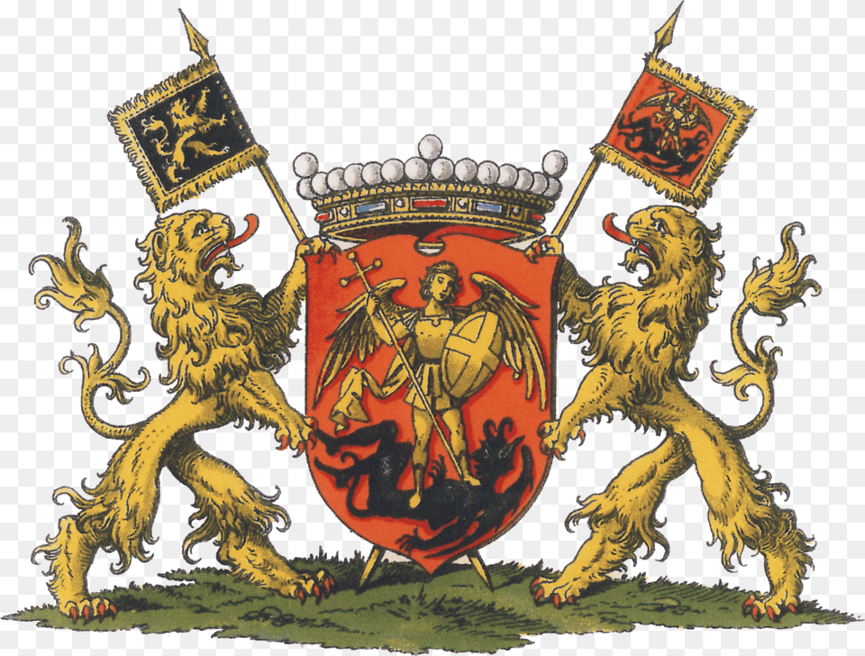 Strhl Ha Wappen Brssel Reitano Coat Of Arms, Person, Animal, Lion, Mammal Free Png