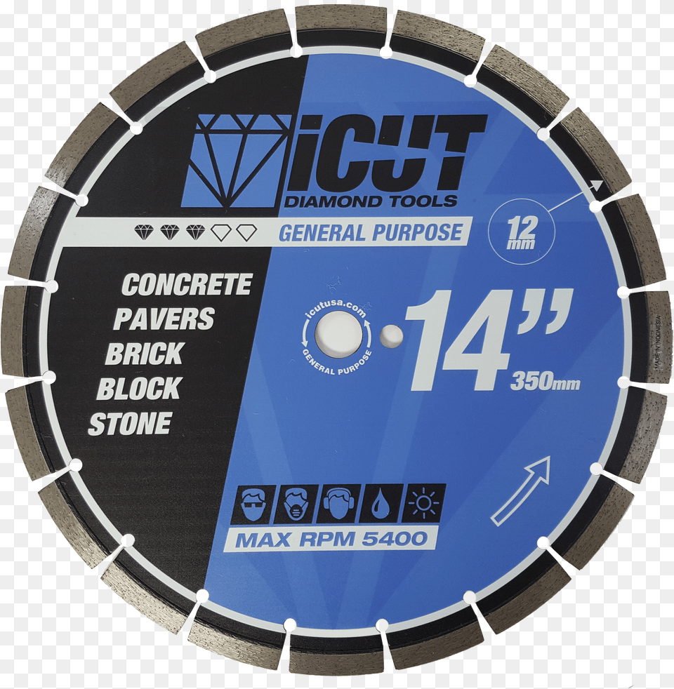 Strider Gp 12 1quot20mm Diamond Tools 14quot Icut Diamond Blade 12mm Segment Png