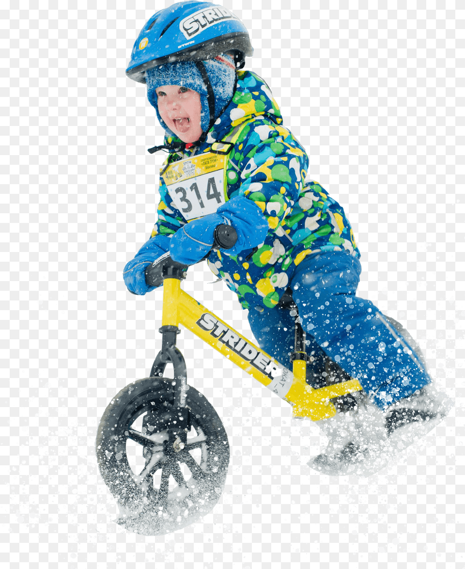 Strider Snow Cup In Mountain Unicycling, Helmet, Boy, Person, Male Free Png