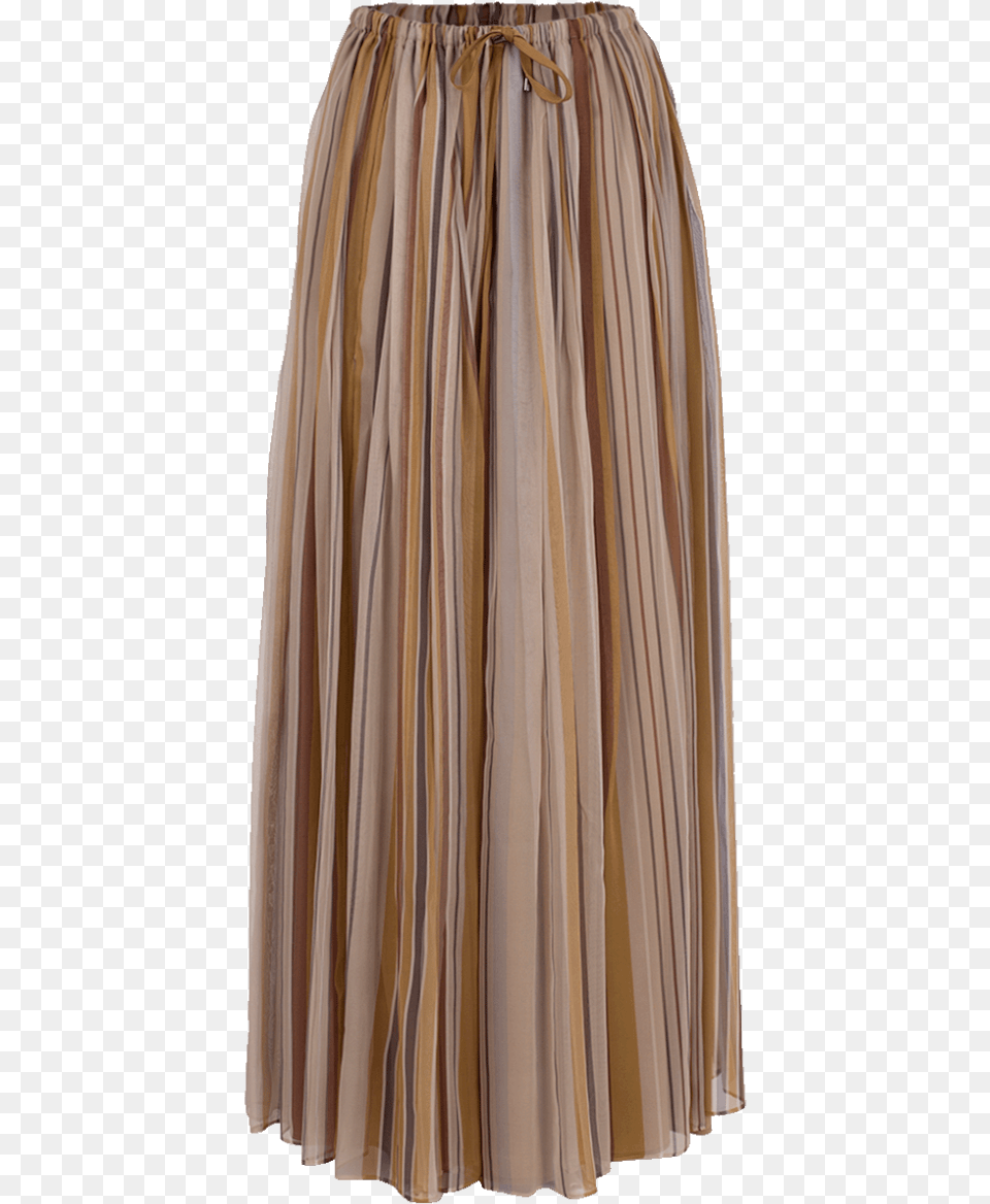 Stripe Chiffon Drawstring Maxi Skirt A Line, Clothing Free Png