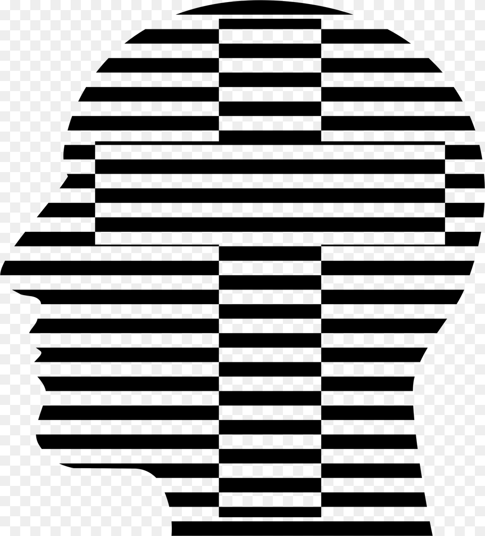 Stripe Clip Art Siyah Beyaz Insan Silueti, Gray Png Image