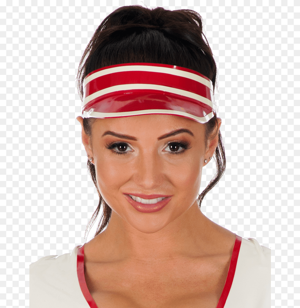 Stripe Visor Girl, Accessories, Person, Woman, Female Free Png Download