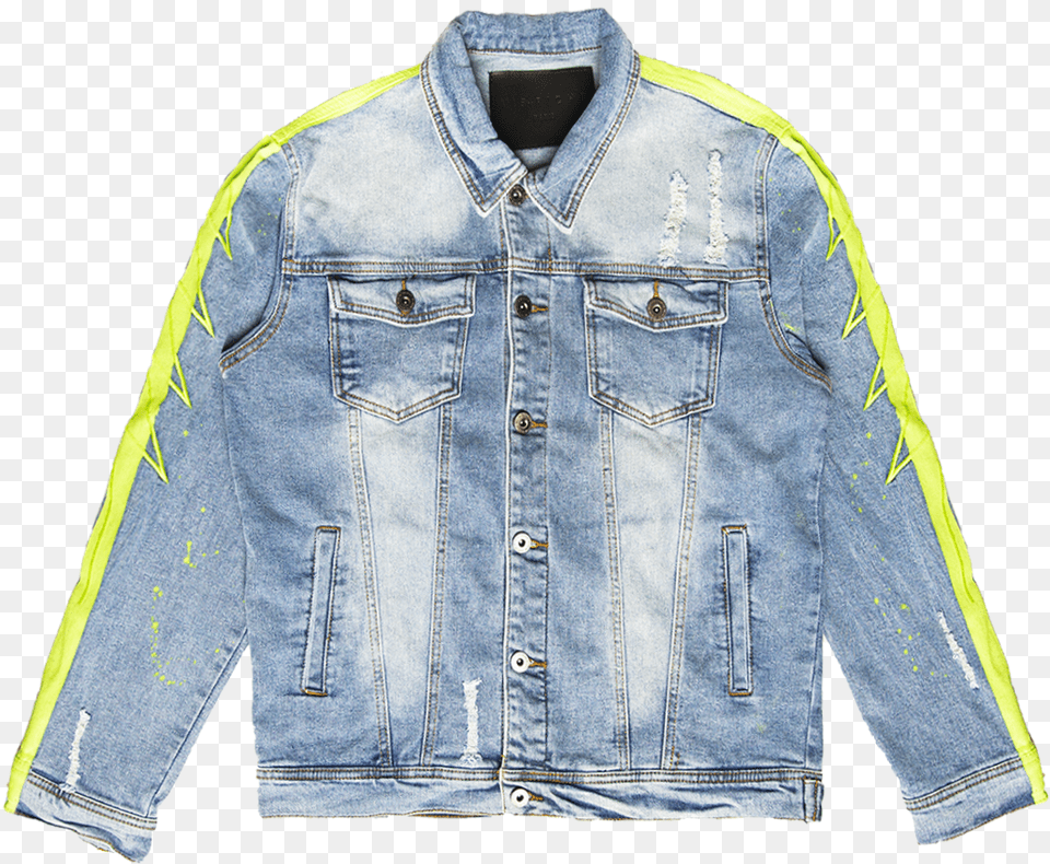 Striped Denim Jacket, Clothing, Coat, Jeans, Pants Png