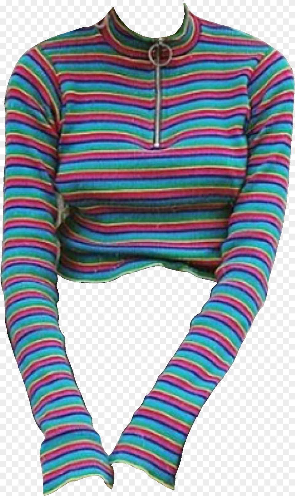 Striped Long Sleeve Shirt, Clothing, Knitwear, Long Sleeve, Sweater Free Png