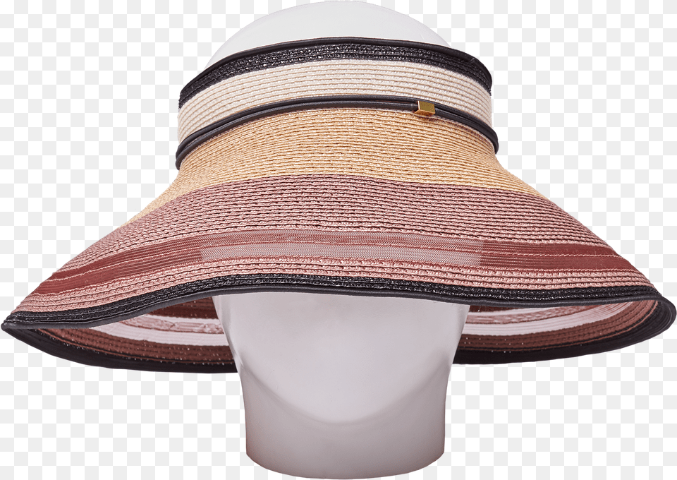 Striped Lotus Black, Clothing, Hat, Sun Hat Png