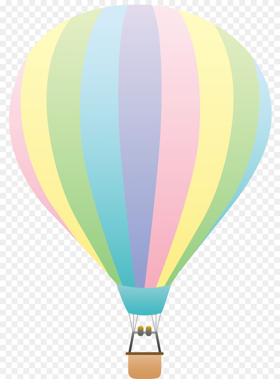 Striped Pastel Colored Hot Air Balloon, Aircraft, Hot Air Balloon, Transportation, Vehicle Free Transparent Png