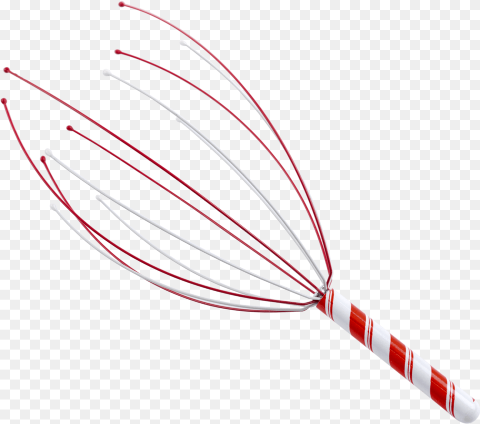 Striped Red And White Handle Holiday Head Massager Carmine, Bow, Weapon, Appliance, Device Png Image