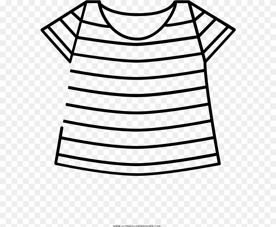 Striped Shirt Coloring, Gray Free Png