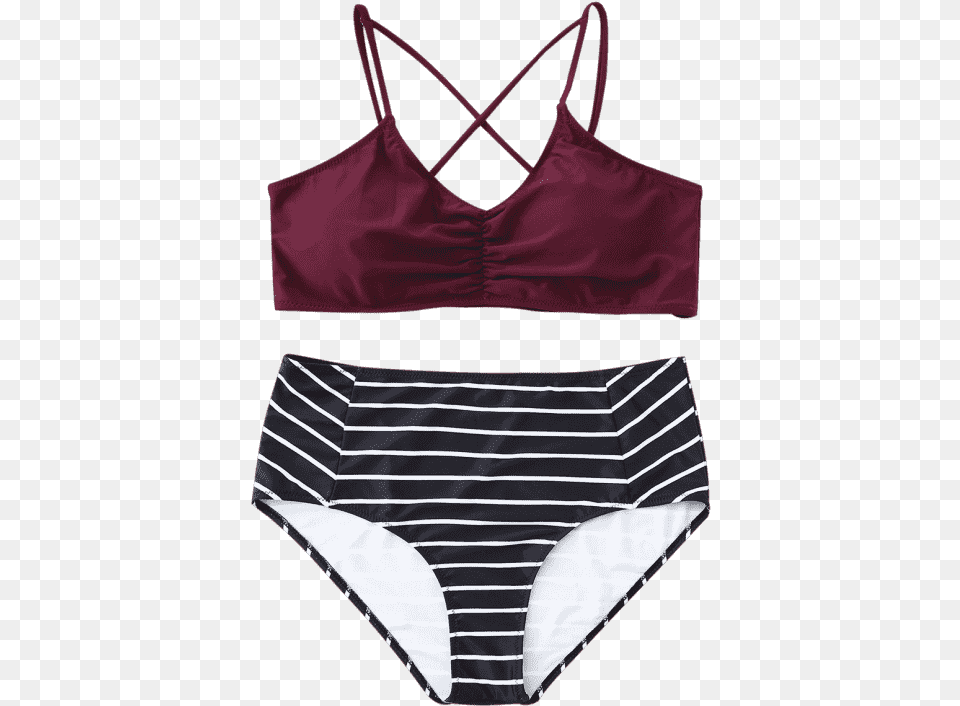 Striped Strappy Plus Size Bikini Set Macacao Sem Pe Bebe, Clothing, Lingerie, Swimwear, Underwear Png