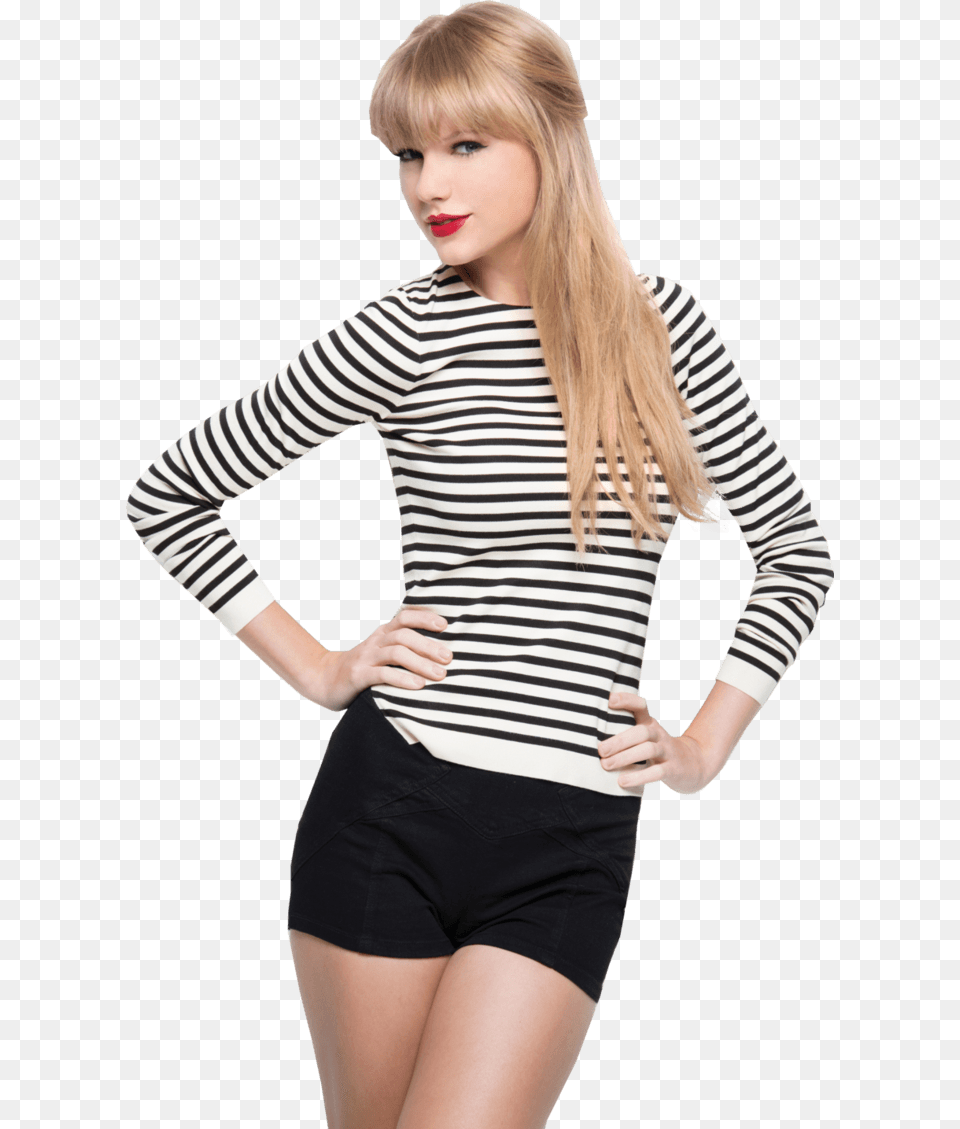 Striped Taylor Swift Taylor Swift Long Sleeve, Blouse, Clothing, Sleeve Free Transparent Png