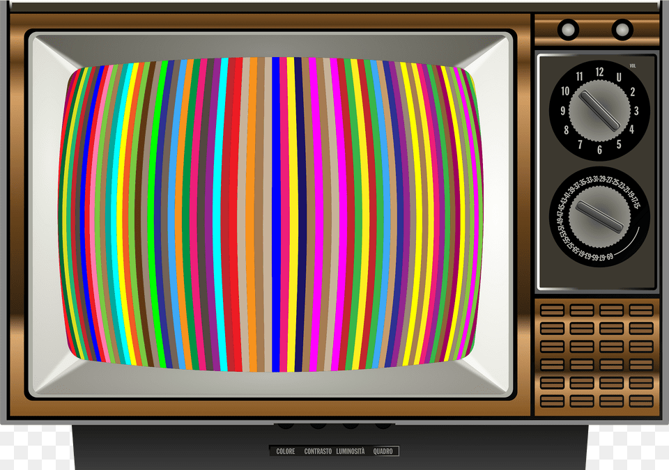 Striped Test Pattern Television Clipart, Tv, Screen, Monitor, Hardware Free Png