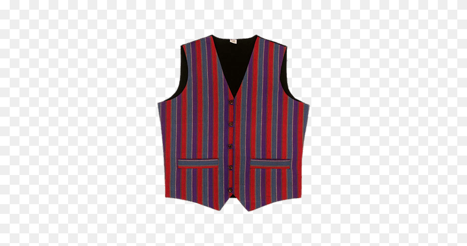 Striped Waistcoat, Clothing, Lifejacket, Vest Free Transparent Png
