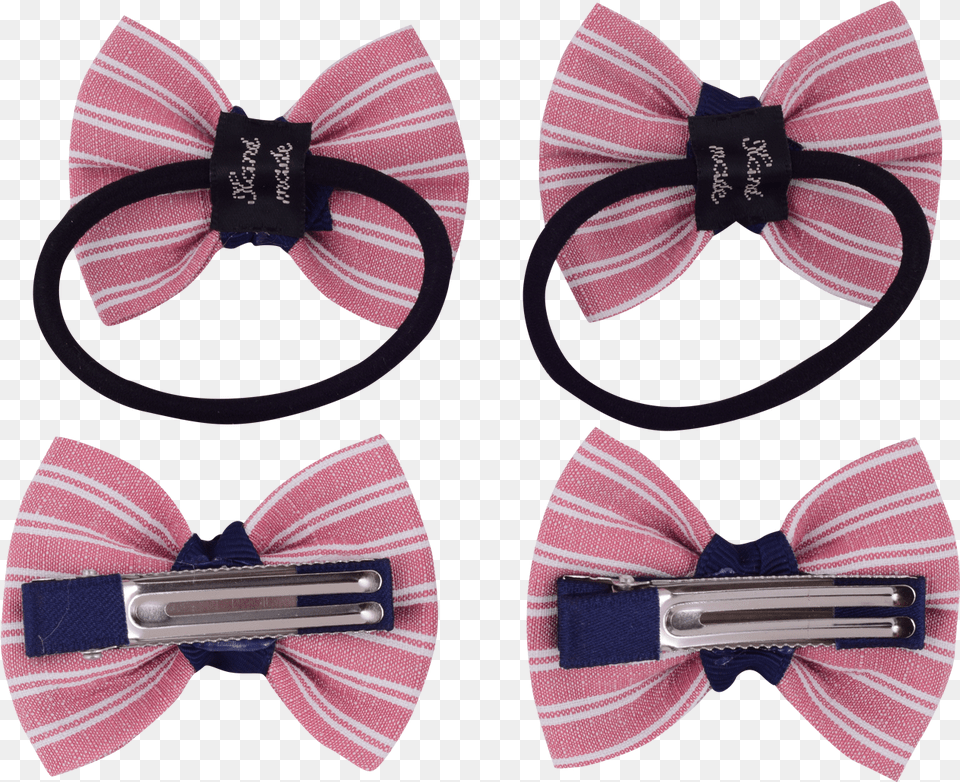 Stripes Bow Hair Accessory Set, Accessories, Formal Wear, Tie, Bow Tie Free Png