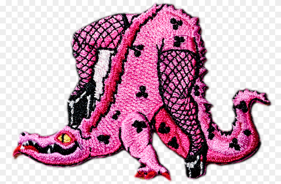 Stripper Dile Embroidered Iron On Patch 8 Click The, Animal Free Png Download