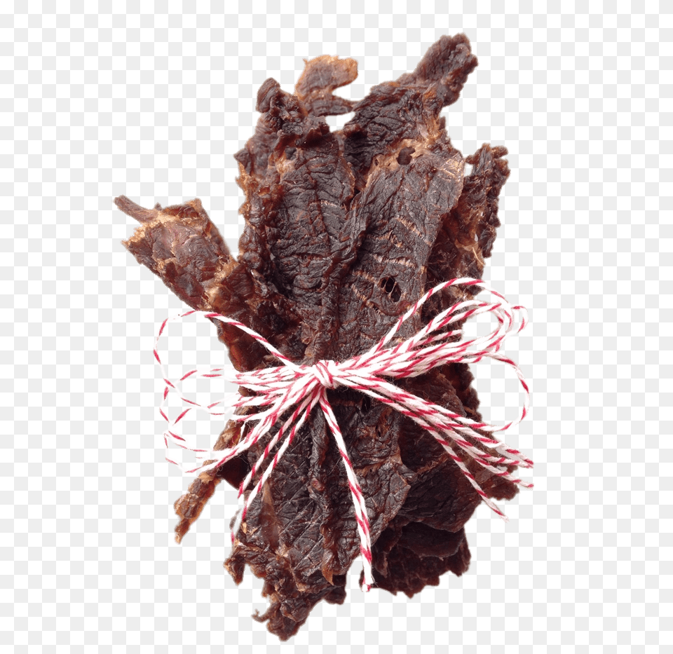 Strips Of Beef Jerky Tied Together, Food, Sweets Png Image