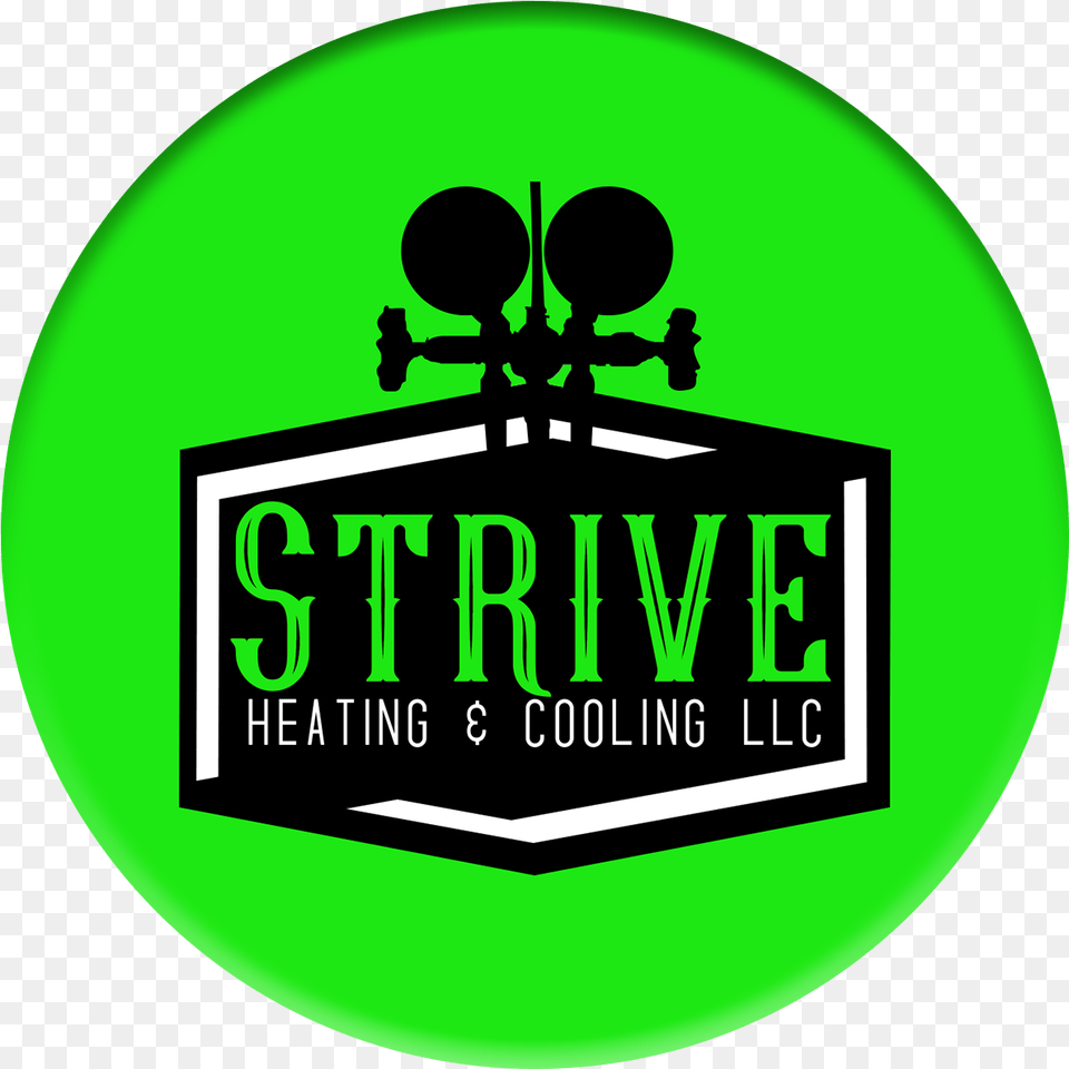 Strive Heating And Cooling York County Service Areas In Emblem, Logo, Green, Disk, Badge Free Transparent Png