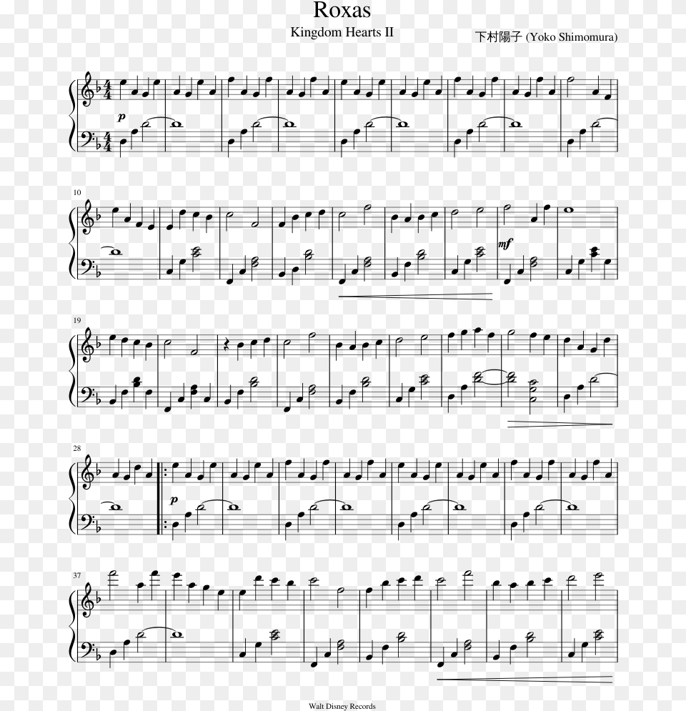 Strobe Piano Score, Gray Free Png Download
