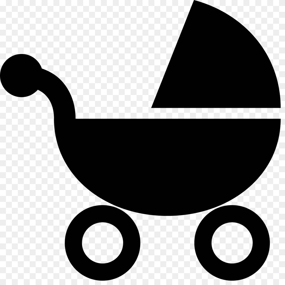 Stroller Icon, Gray Png