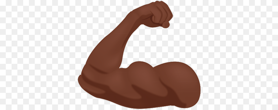 Strong Arm Emoji Sticker Get Your Favorite Emoji Stickers Black Strong Arm Emoji, Body Part, Finger, Hand, Person Free Png Download