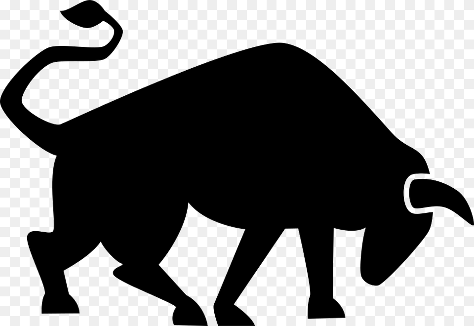 Strong Bull Side View Icon Free Download, Silhouette, Stencil, People, Person Png