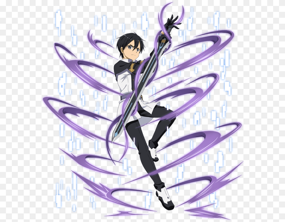 Strong Faith Kirito Sword Art Online Memory Defrag Os, Book, Comics, Publication, Purple Free Png Download