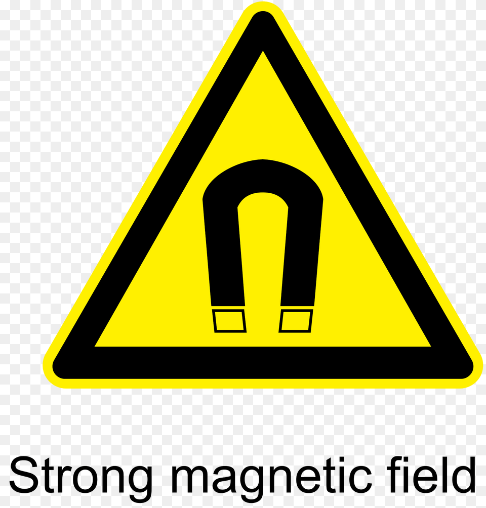 Strong Magnetic Field Warning Sign Clipart, Symbol, Road Sign Free Png Download