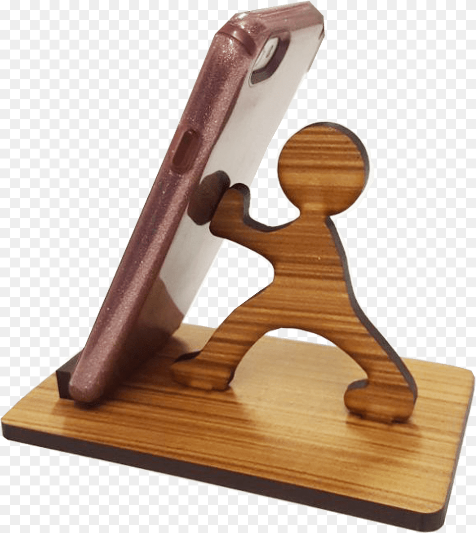 Strong Man Phone Stand Plywood, Furniture, Wood, Chopping Board, Food Free Transparent Png