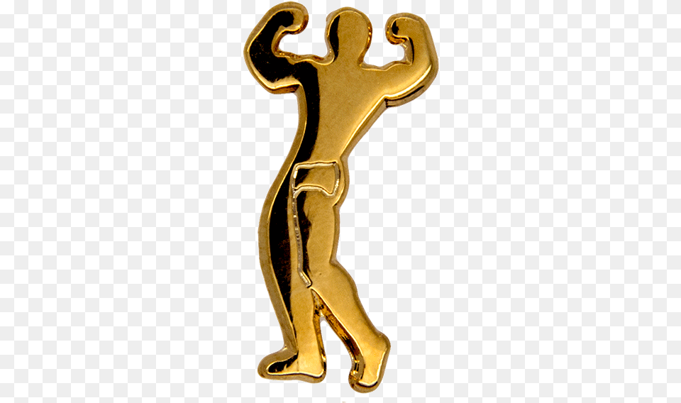 Strong Man Pin Gold Illustration, Smoke Pipe Free Png Download