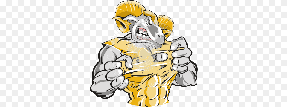 Strong Ram Man With Hands, Book, Comics, Publication, Baby Free Png Download