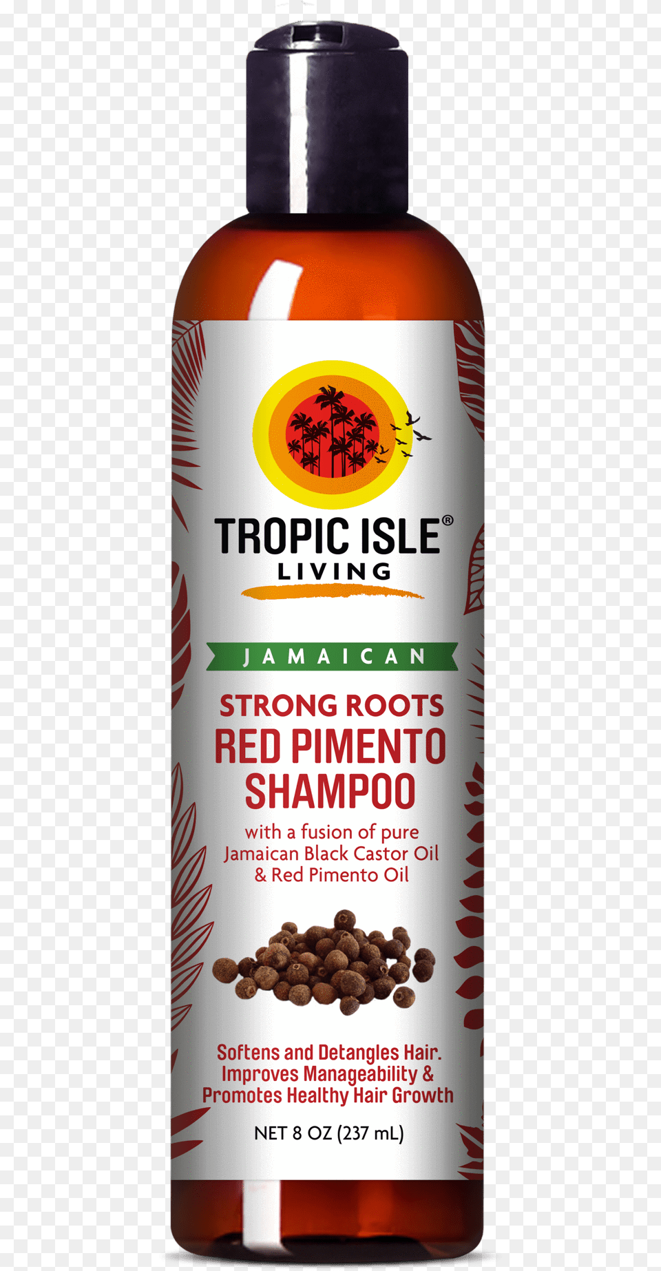 Strong Roots Red Pimento Shampoo Strong Roots Shampoo With Red Pimento, Bottle, Herbal, Herbs, Plant Png Image