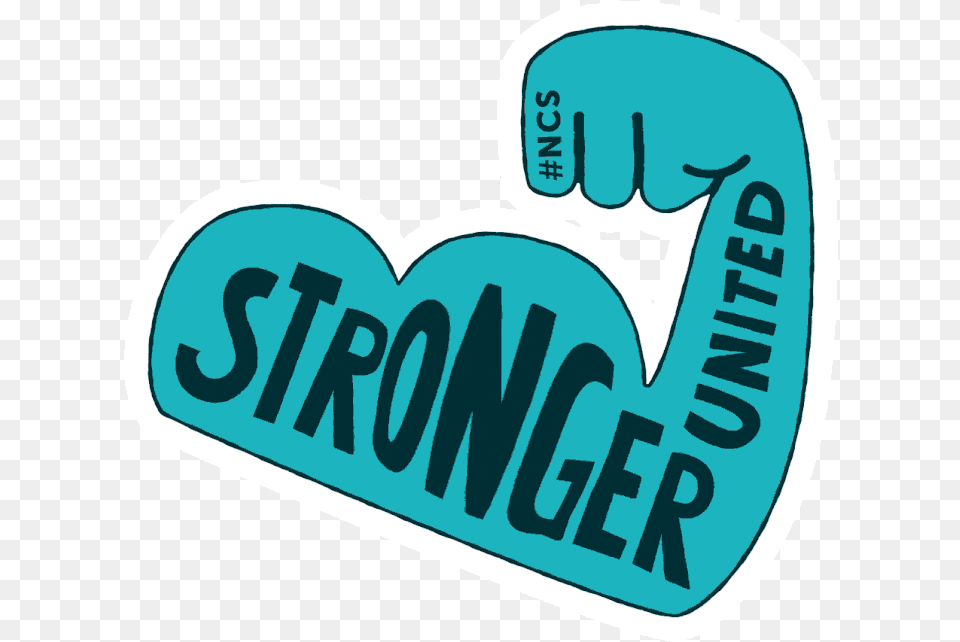 Stronger United Graphic Design, Sticker, Turquoise, Home Decor Free Png