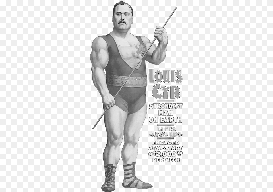 Strongest Man On Earth Vintage Strongman, Advertisement, Poster, Adult, Male Free Png Download