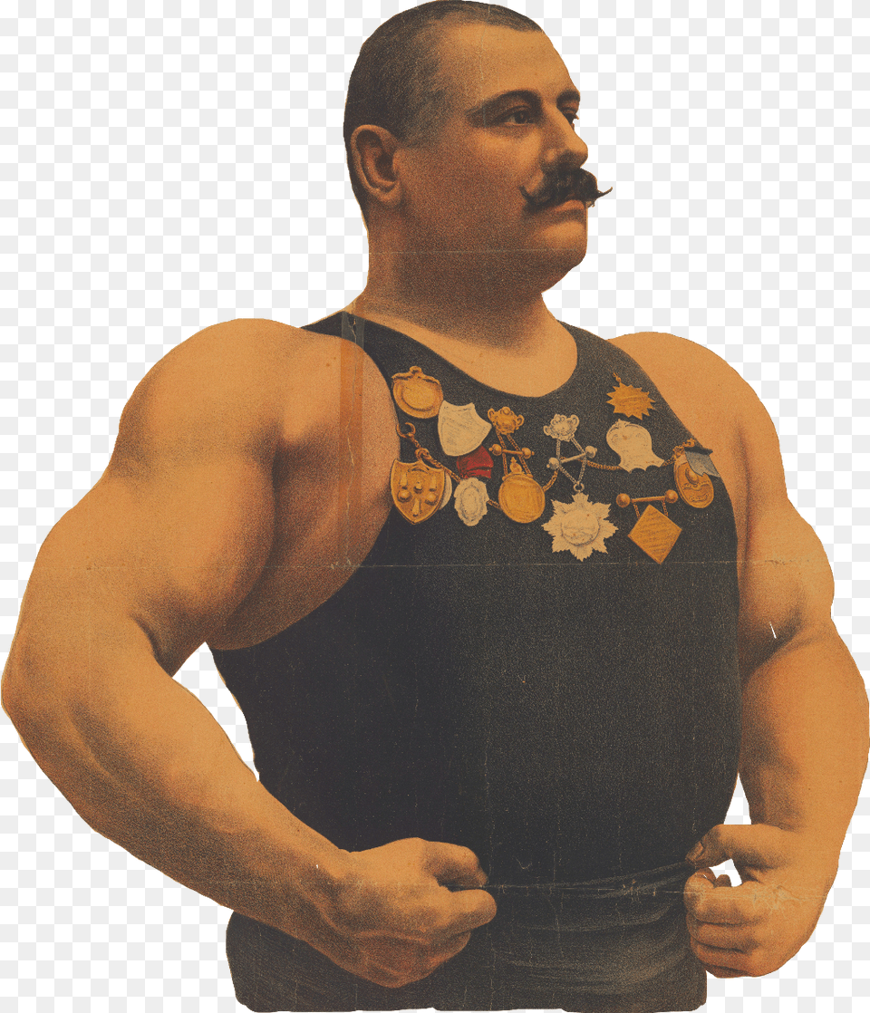 Strongman Sportsman Bodybuilder Man Strong Retro Vintag, Undershirt, Clothing, Adult, Person Png