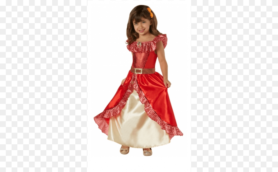 Strrelsesguide Til Barn Elena Deluxe Dress Costume For Kids, Person, Gown, Formal Wear, Fashion Free Png Download