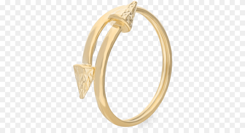 Struck Arrow Spiral Ring Yellow Gold Body Jewelry, Accessories, Diamond, Gemstone Free Transparent Png